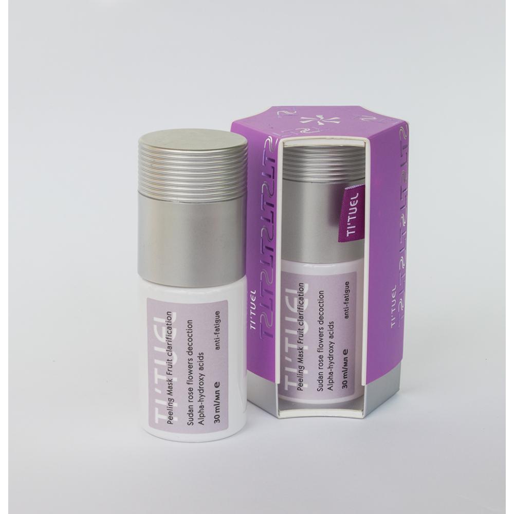 Маска пилинг для кожи лица в домашних условиях Фруктовое очищение на основе декокта цветков суданской розы и комплекса альфагидрокислот 