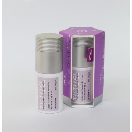 Маска пилинг для кожи лица в домашних условиях Фруктовое очищение на основе декокта цветков суданской розы и комплекса альфагидрокислот 